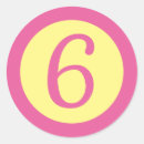 Recherche de numéro 6 autocollants Anniversaire