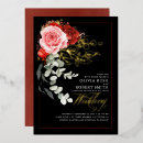 Recherche de noir et rouge mariage invitations Couple