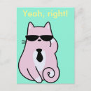 Suche nach eine coole katze postkarten Sonnenbrille
