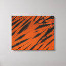 Recherche de rayures noires impressions sur toile Orange