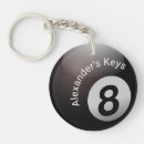 Recherche de boule billards 8 porteclés Noir