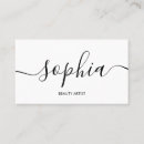 Recherche de la fille cartes visite Calligraphie de script