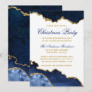 Recherche de bleu et or noël invitations Fête d'entreprise