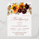 Recherche de floral thanksgiving invitations Feuille