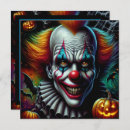 Recherche de clown halloween invitations Éffrayant