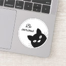 Recherche de chat curieux autocollants Dessin