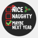 Suche nach naughty nice aufkleber Weihnachten