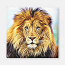 Recherche de tête de lion magnets Roi de la jungle