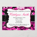 Recherche de camouflage baby shower invitations Rose