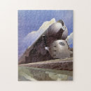 Recherche de train locomotive puzzles Vintage