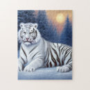 Recherche de tigre blanc puzzles Noir et blanc