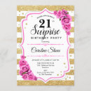 Recherche de floral 21ans anniversaire invitations Rayures