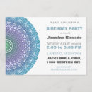 Recherche de mandala bleu invitations Élégant