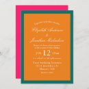 Recherche de orange turquoise mariage invitations Minimaliste