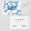 Suche nach wolken des blauen himmels visitenkarten Beruflich