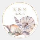 Suche nach muscheln aufkleber Aquarell