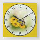 Recherche de papillon jaune horloges Fleur