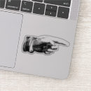 Recherche de pointage autocollants Main