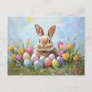 Suche nach osterhase mit eiern postkarten Kaninchen