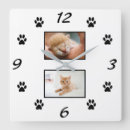 Recherche de empreintes pattes animaux horloges Chat
