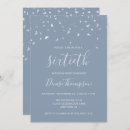 Recherche de dusty blue anniversaire invitations Argent