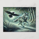 Recherche de loups cartes postales Dessin