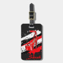 Recherche de talons bagages étiquettes Rouge