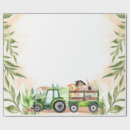Recherche de tracteur papier cadeau Aquarelle