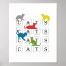 Recherche de chat fou posters Coloré