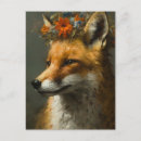 Recherche de renard floral cartes postales Nature