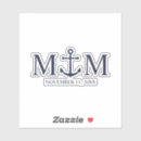 Suche nach nautische hochzeit aufkleber Monogramm