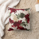 Recherche de camouflage rouge coussins Vert