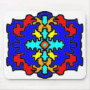 Recherche de mandala bleu tapis souris Moderne