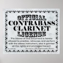 Recherche de musicien humour posters Clarinette de contrebasse