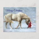 Recherche de chevaux neige cartes postales Fille