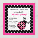 Recherche de de coccinelle anniversaire invitations Girl