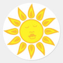 Recherche de visage du soleil autocollants Brillant