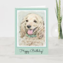 Recherche de cocker spaniel vœux cartes Mignon