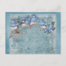 Recherche de oiseaux vintages cartes postales Floral