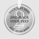 Recherche de médaille ornements Deuxième place