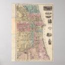 Suche nach chicago map poster Vintag