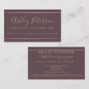 Recherche de mauve foncé cartes visite Professionnel