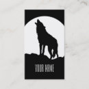 Recherche de loup et cartes visite Minimaliste