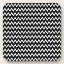 Recherche de chevron noir blanc dessous de verres Géométrique