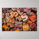 Recherche de letterpress posters Police