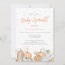 Recherche de citrouille baby shower invitations Simple