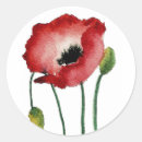Recherche de pavot autocollants Aquarelle