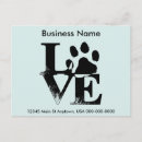 Recherche de pattes chien cartes postales Amour