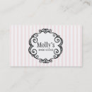 Recherche de rayures roses et blanches cartes visite Restauration