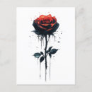 Recherche de rose rouge foncé cartes postales Gothique
